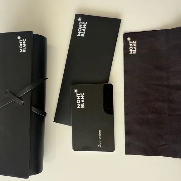 Montblanc Silver Aviator Sunglasses Blue/Green Lenses 54mm